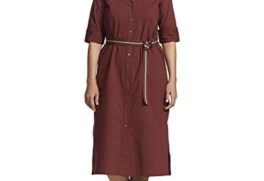 River Cotton Shirt Dress (DBSPL04DR051_Wine_XL)