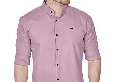 VeBNoR Shirts for Men Dusty Pink