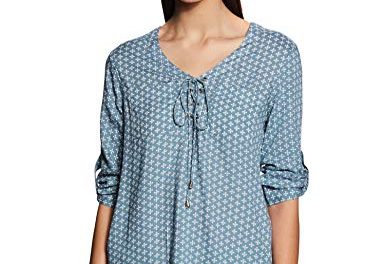 Amazon Brand – Inkast Denim Co. Women’s Floral Slim fit Top (AW19/INDIE/TP-02_Light Blue_Medium)